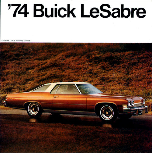Buick LeSabre 1974 19,5x19,5cm 4S  Englisch Prospekt Brochure TOP neuwertig 
