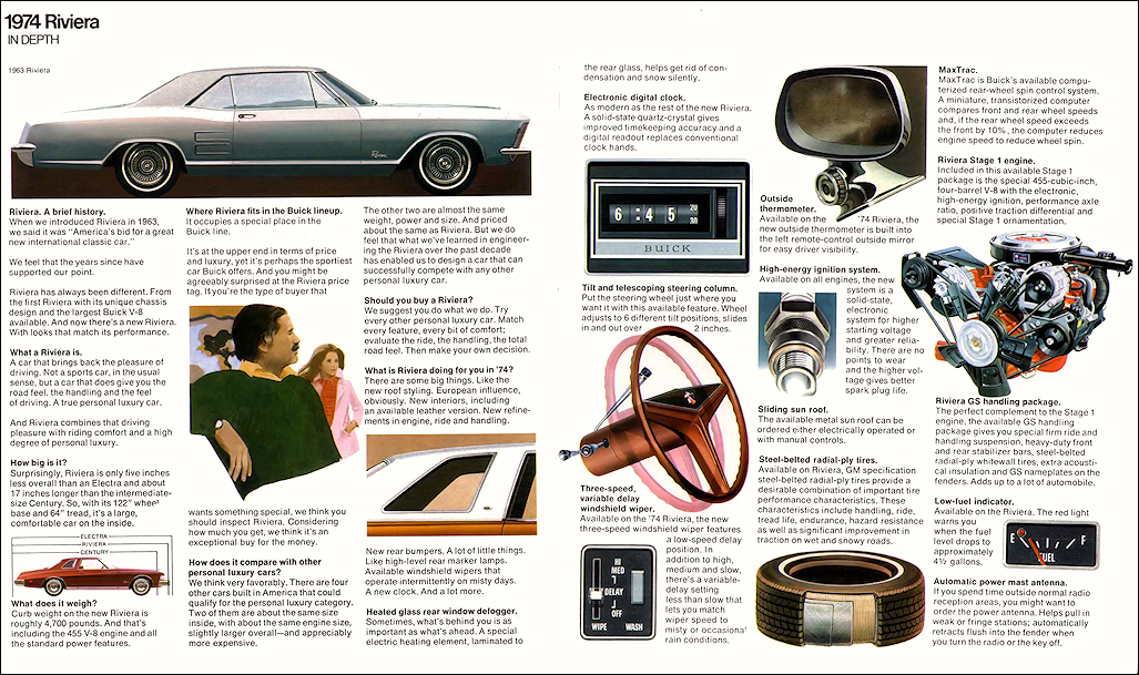 Buick LeSabre 1974 19,5x19,5cm 4S  Englisch Prospekt Brochure TOP neuwertig 