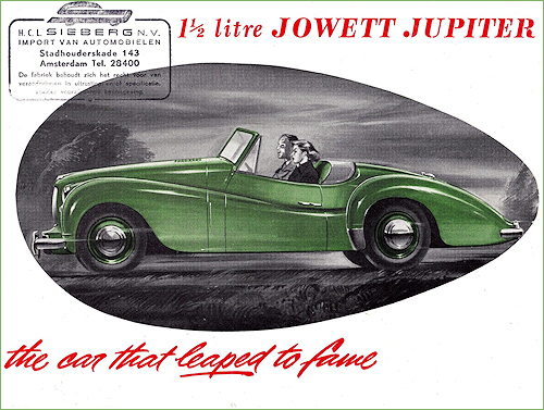 JOWETT JUPITER METAL SIGN,HIGH GLOSS FINISH.1950'S VINTAGE DROPHEAD COUPE.